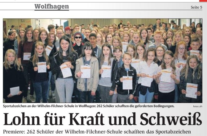 Toller HNA-Bericht zur Sportabzeichenübergabe...