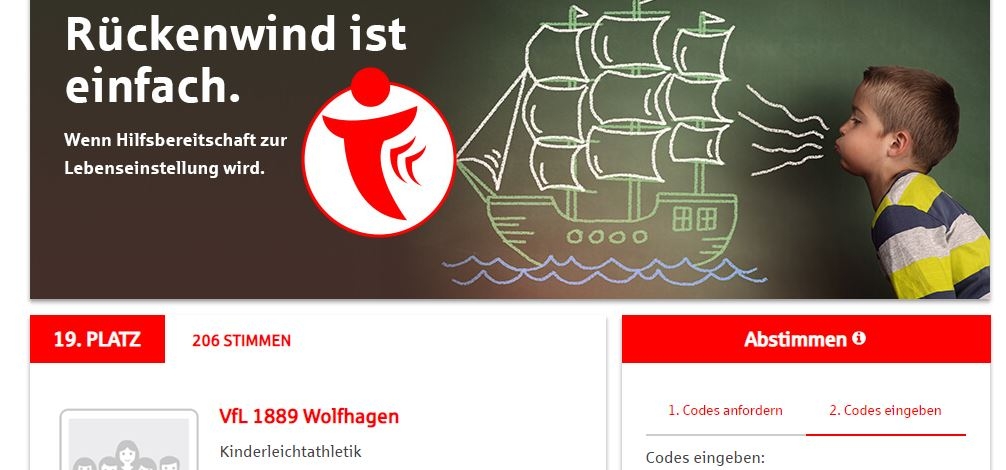 VfL-Kinder-Leichtathletik bei Rückenwind-Aktion der Kasseler Sparkasse dabei