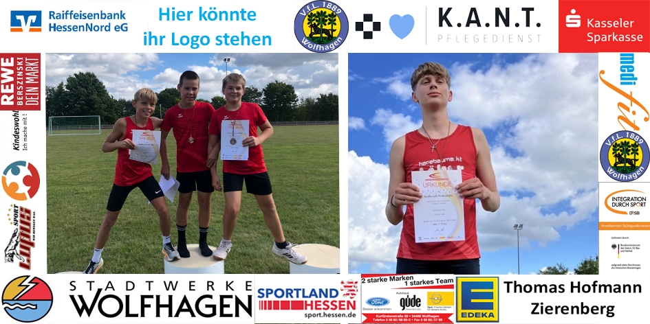 Im Bild links das erfolgreiche Team der M13 und rechts Karl Schuck mit der Siegerurkunde