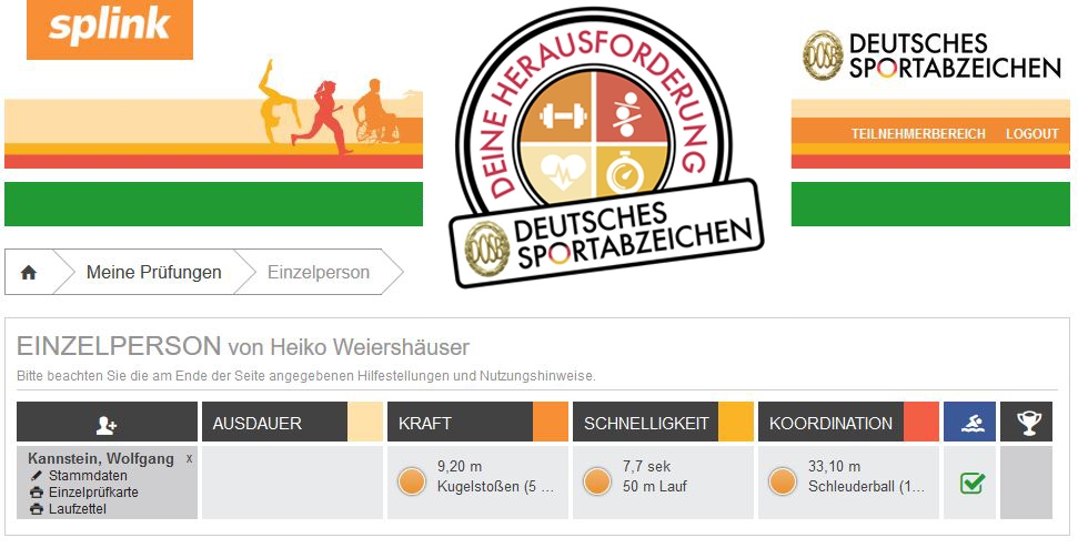 Das 1. Sportabzeichen in 2017 gleich etwas ganz Besonderes