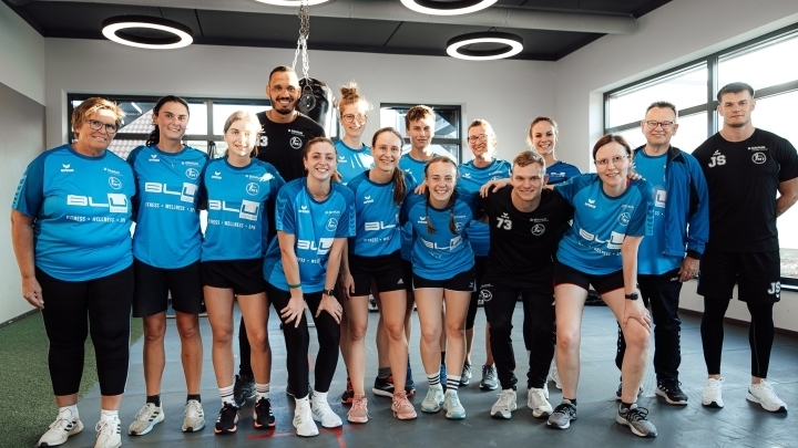 Leichtathleten gewinnen Team-Training mit den Stars der MT Melsungen im BLU Guxhagen