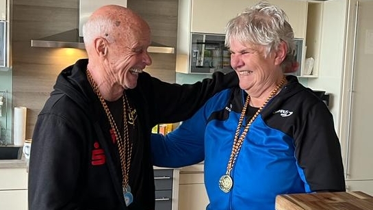 Petra bei der Siegerehrung in Sinzig